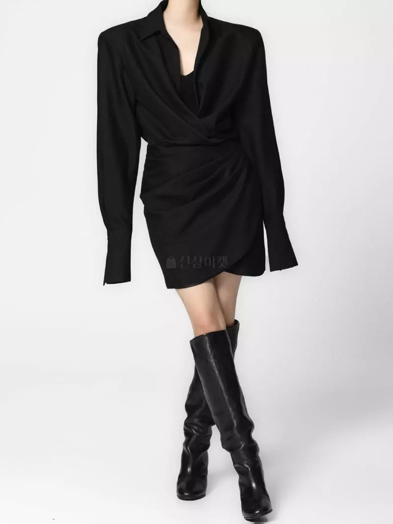 Paper Moon - Korean Women Fashion - #momslook - Drape One-piece - 2