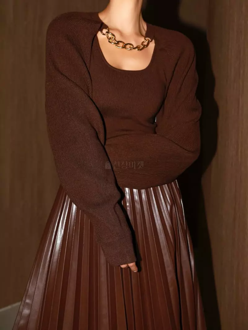 Paper Moon - Korean Women Fashion - #momslook - Gold Chain Cardigan - 9