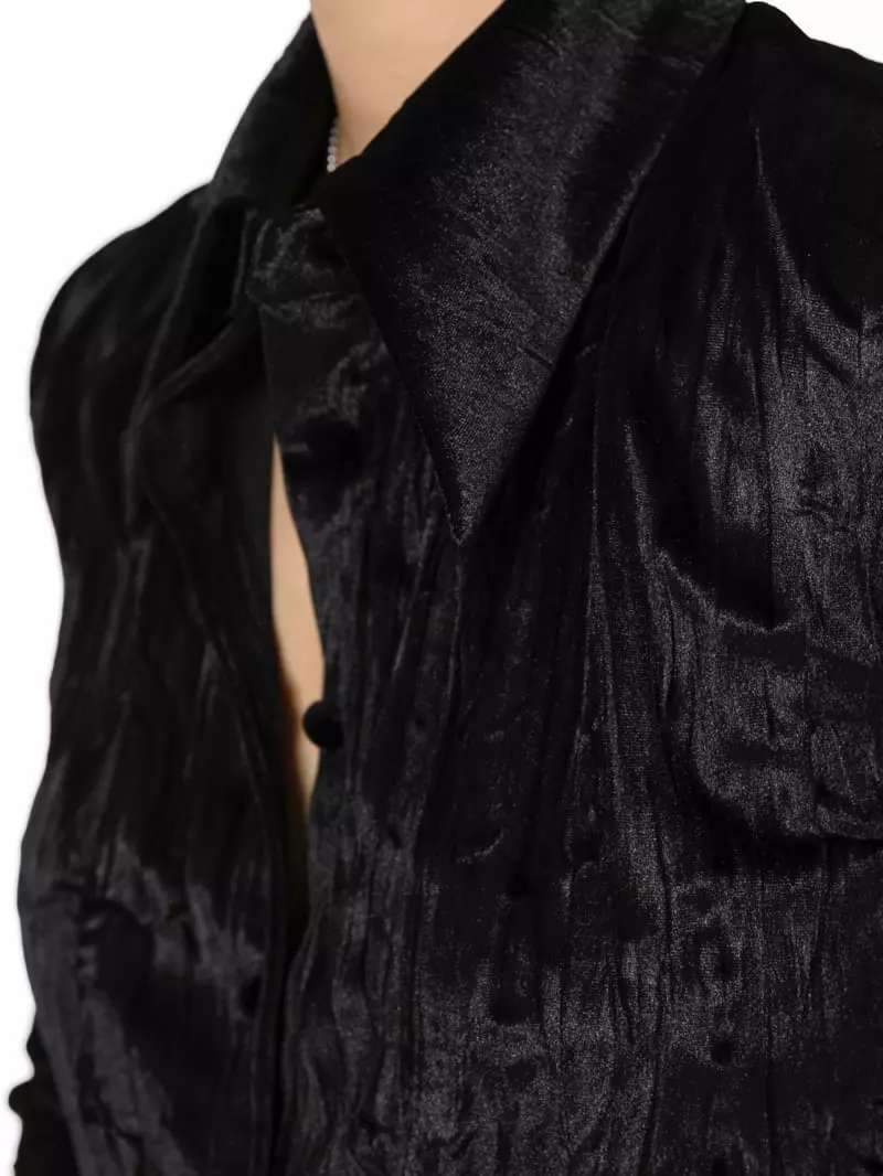Paper Moon - Korean Women Fashion - #momslook - Rinkle Velvet Blouse - 12