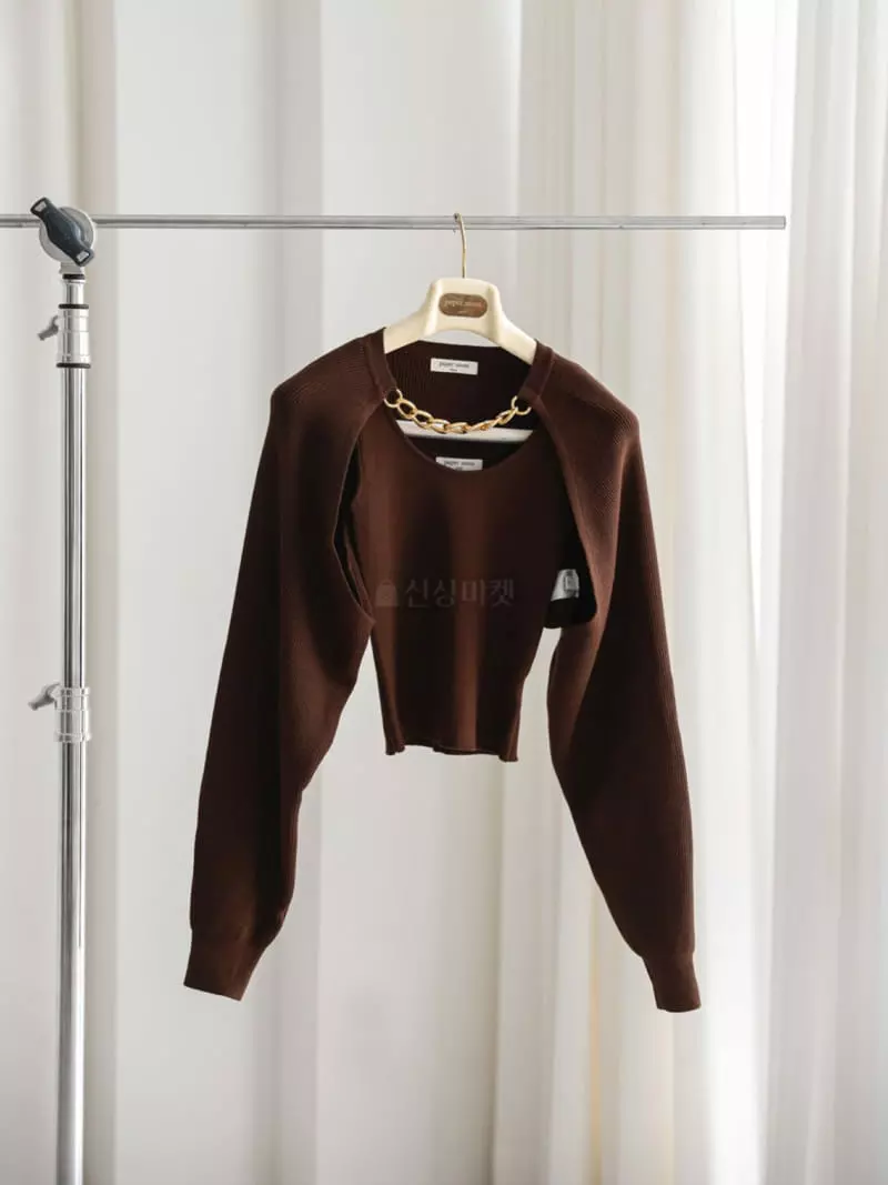 Paper Moon - Korean Women Fashion - #vintageinspired - Gold Chain Cardigan - 11