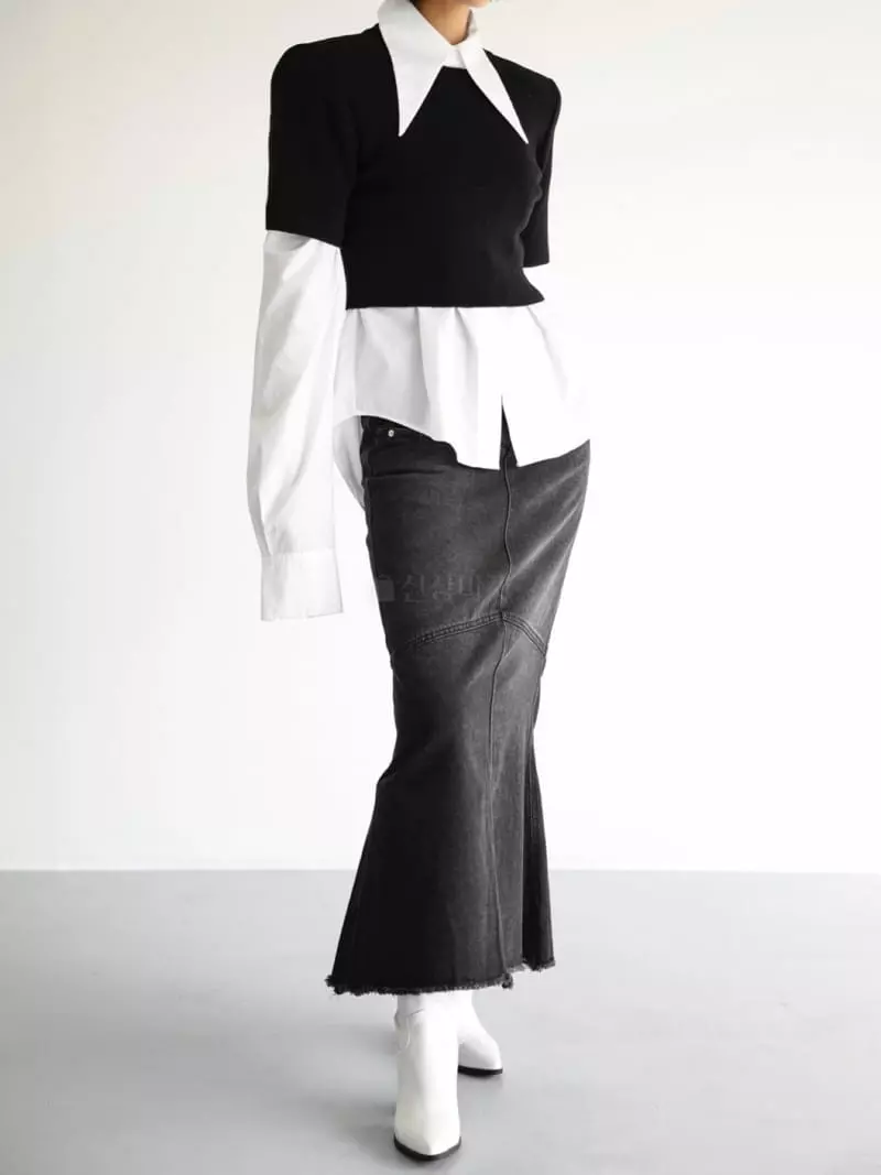 Paper Moon - Korean Women Fashion - #womensfashion - Pad Knit Top - 5