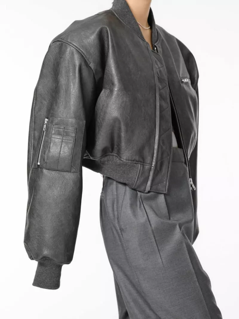 Paper Moon - Korean Women Fashion - #womensfashion - Crop Pull Up Jacket - 7