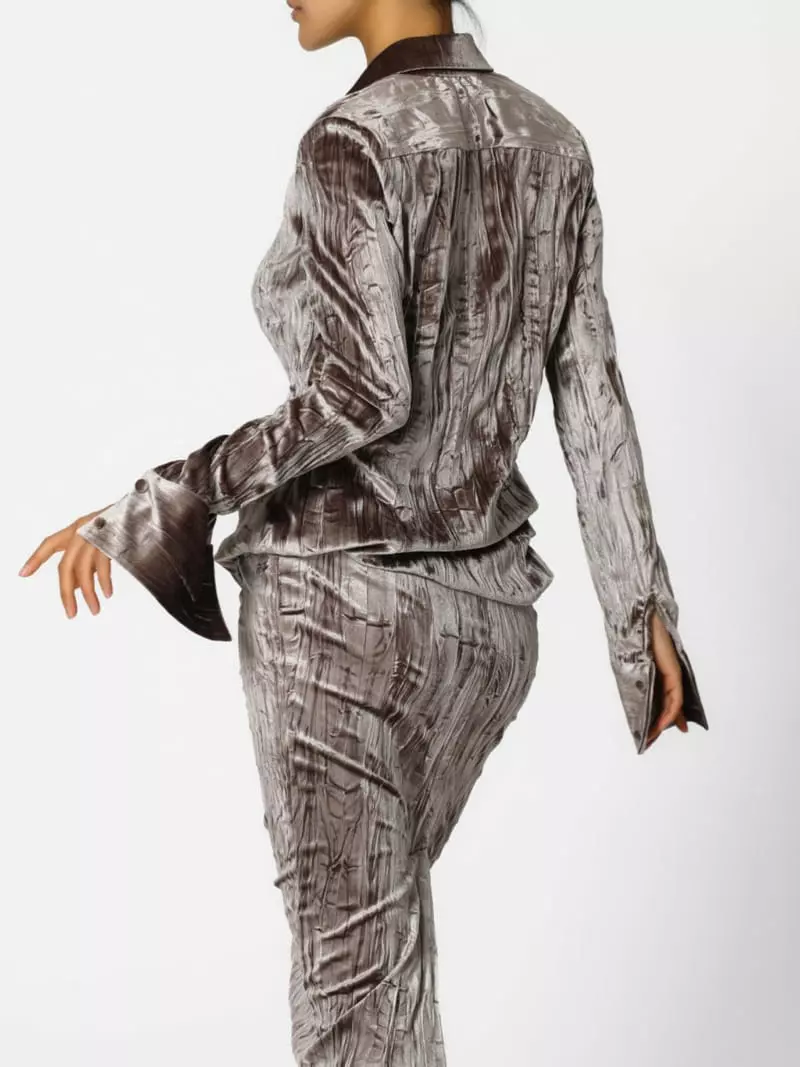Paper Moon - Korean Women Fashion - #womensfashion - Rinkle Velvet Blouse - 8