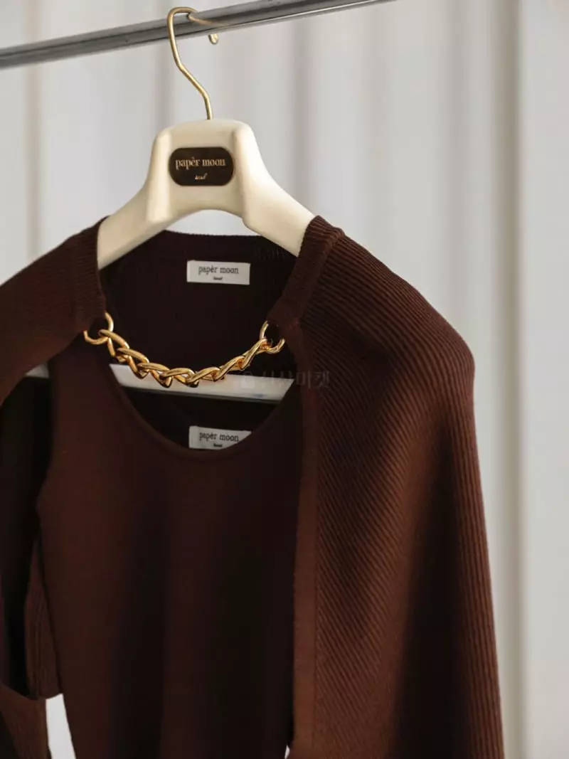 Paper Moon - Korean Women Fashion - #womensfashion - Gold Chain Cardigan - 10