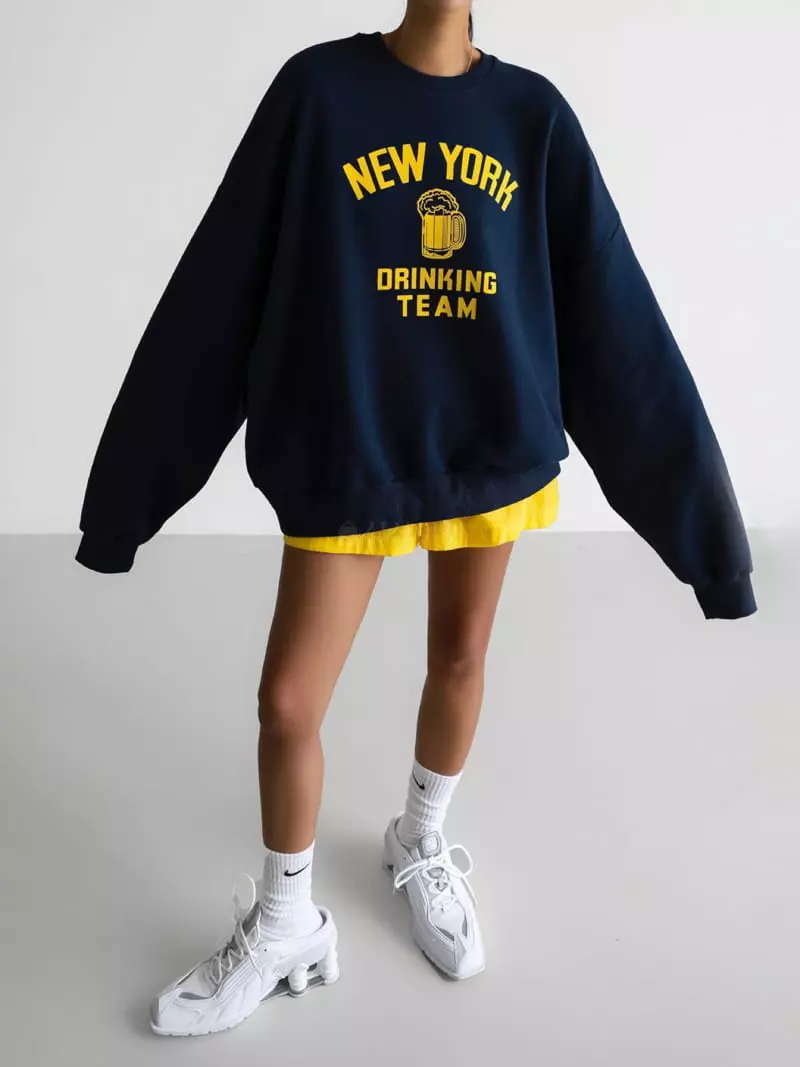 Paper Moon - Korean Women Fashion - #womensfashion - NEW YORK DRINGKING TEAM Tee - 3