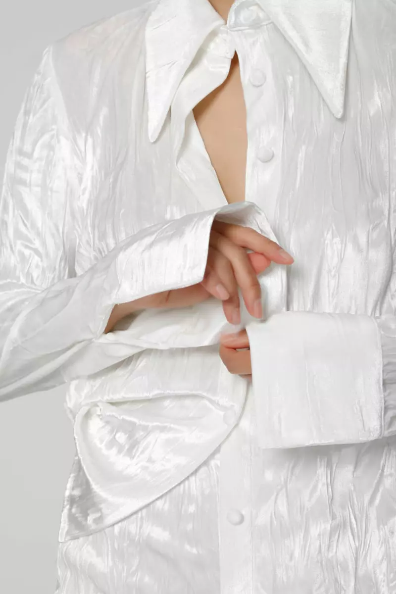Paper Moon - Korean Women Fashion - #womensfashion - Rinkle Velvet Blouse - 5