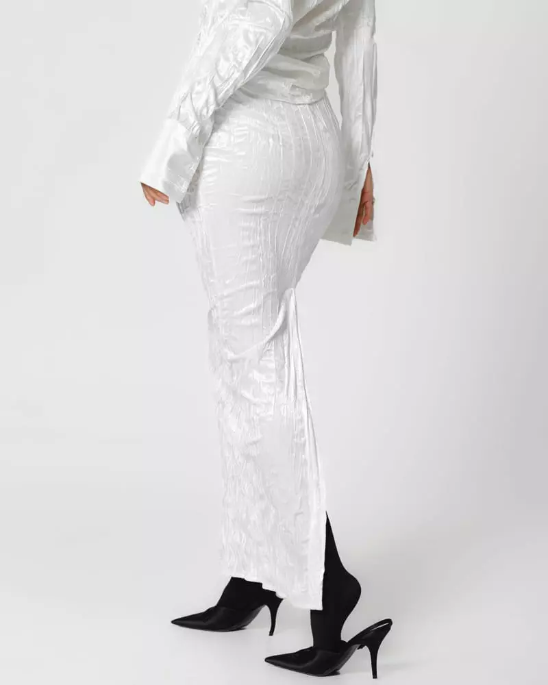 Paper Moon - Korean Women Fashion - #momslook - Rinkle Skirt - 4