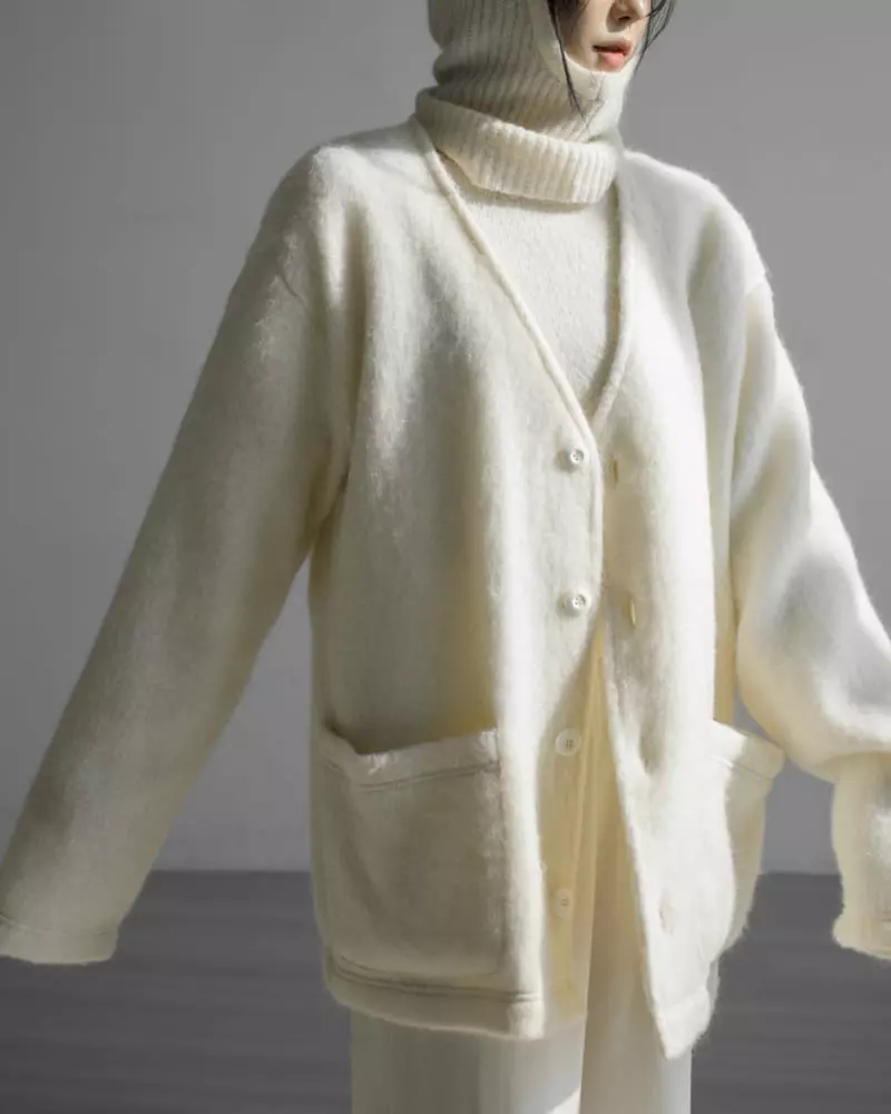 Paper Moon - Korean Women Fashion - #womensfashion - Mo Hair Cardigan - 6