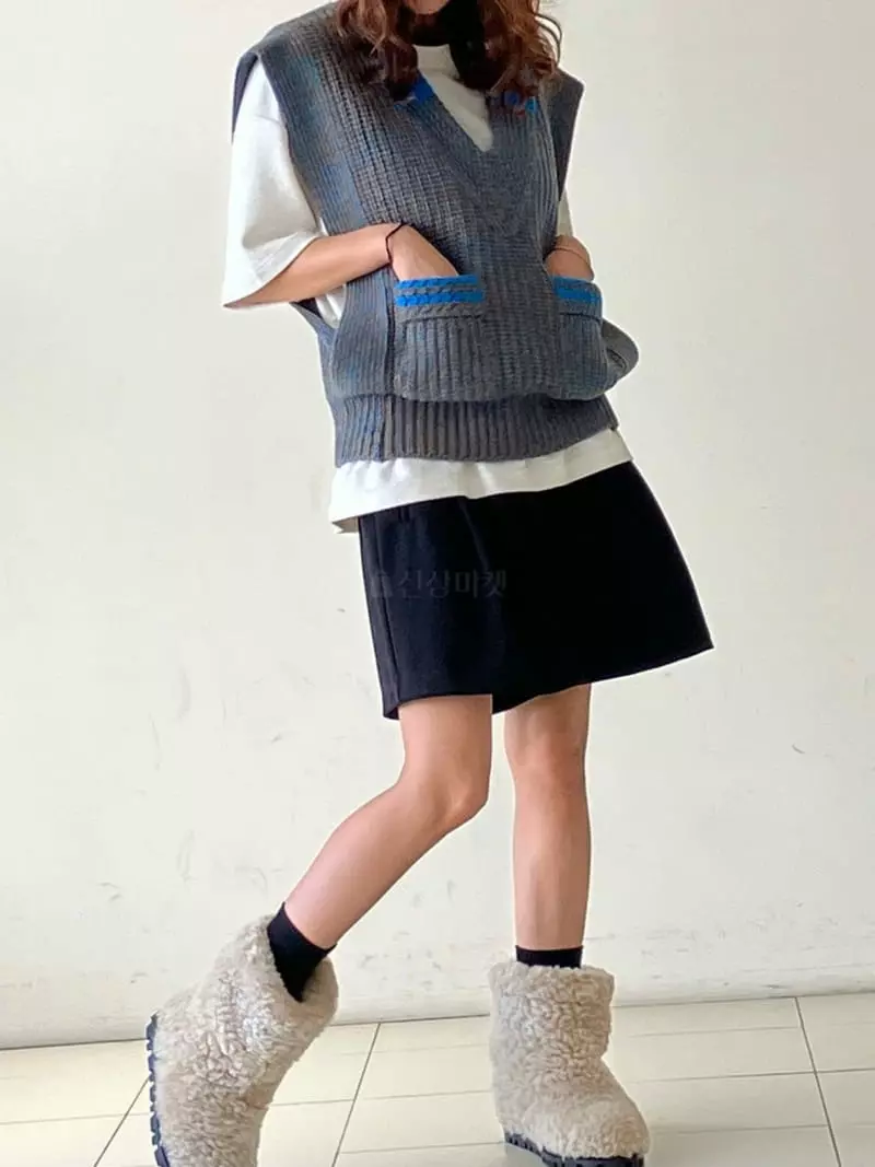 Paris Match - Korean Women Fashion - #momslook - Marca Knit Vest - 10