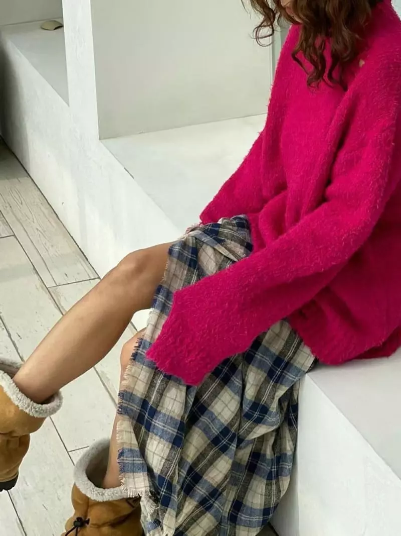 Paris Match - Korean Women Fashion - #womensfashion - Scal Knit Tee