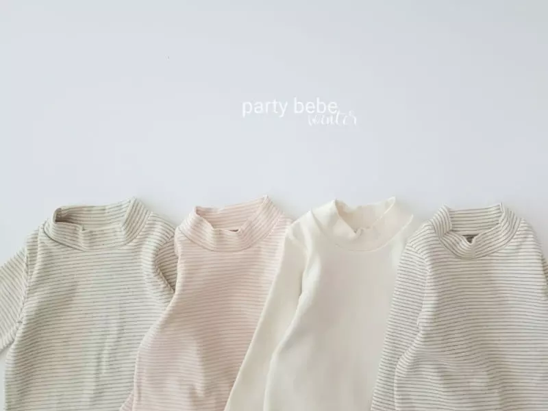 Party Kids - Korean Baby Fashion - #babyboutique - Bebe half Turtleneck 