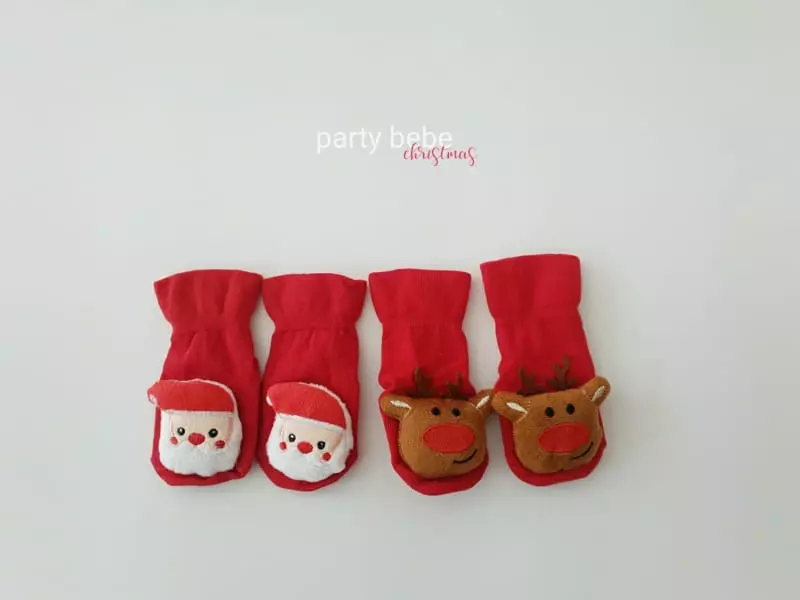 Party Kids - Korean Baby Fashion - #babyfever - Chiristmas Socls - 2