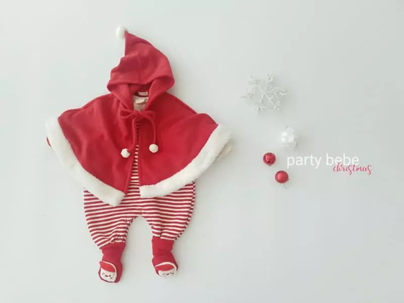 Party Kids - Korean Baby Fashion - #babyootd - Chirismas Foot Leggings - 5