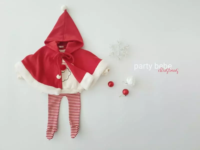 Party Kids - Korean Baby Fashion - #babyoninstagram - Chirstmas Cape - 4