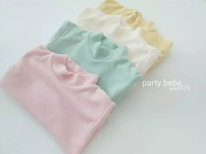 Party Kids - Korean Baby Fashion - #babyoutfit - Fleece Turtleneck 