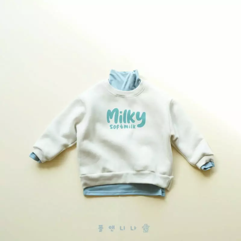 Paul & Nina - Korean Children Fashion - #childofig - Milk Sweatshirt - 5