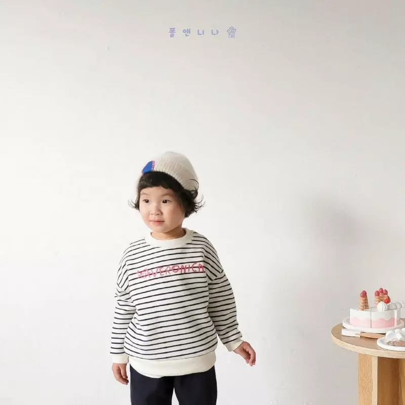 Paul & Nina - Korean Children Fashion - #childrensboutique - Beronica Stripes Sweatshirt - 4