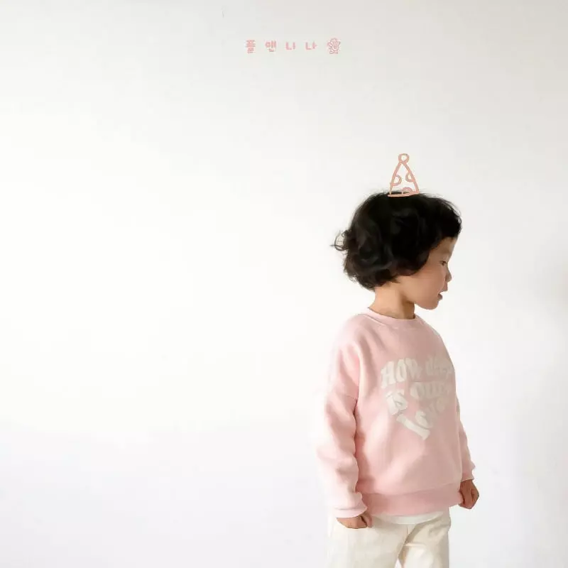 Paul & Nina - Korean Children Fashion - #kidsshorts - Heart Fleece Sweatshirt - 6