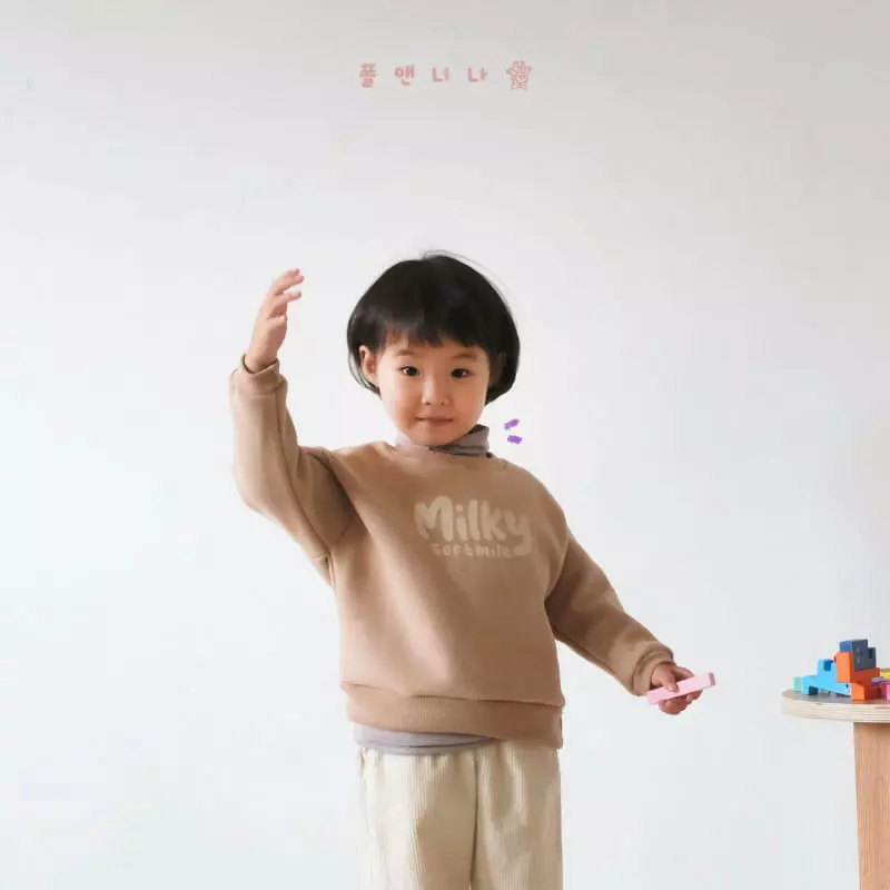 Paul & Nina - Korean Children Fashion - #kidsstore - Milk Sweatshirt - 12