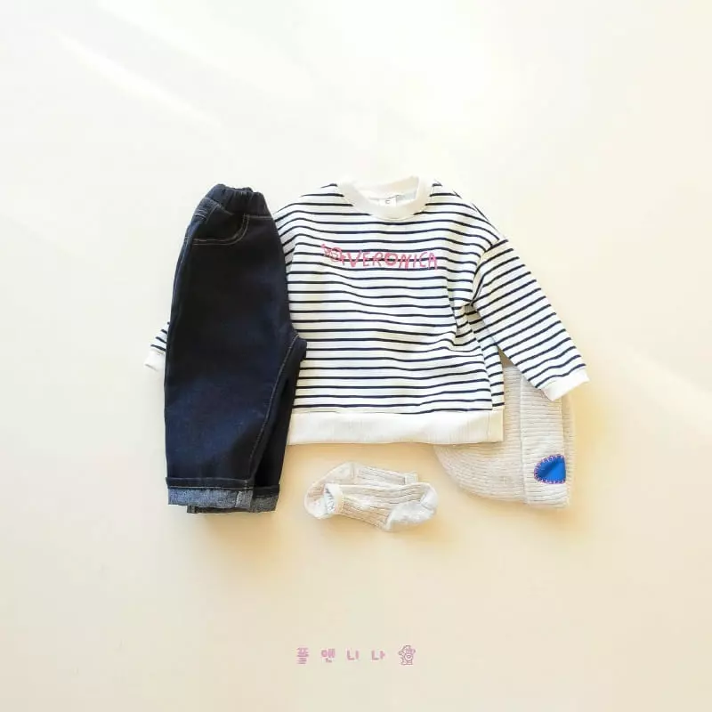 Paul & Nina - Korean Children Fashion - #kidsstore - Beronica Stripes Sweatshirt - 8