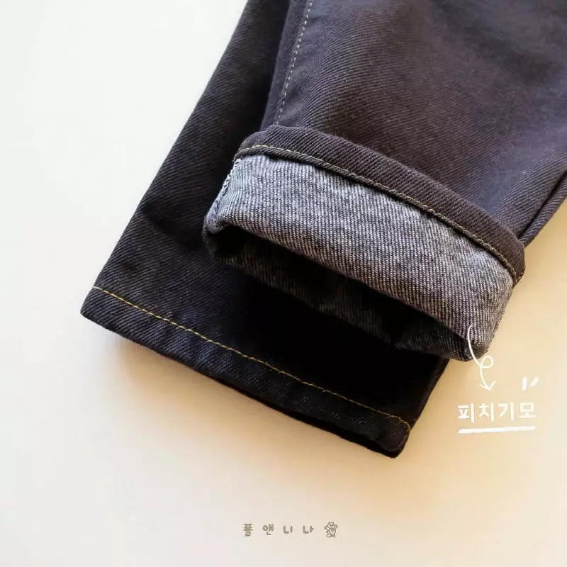 Paul & Nina - Korean Children Fashion - #kidsstore - Fleece Non Fade Jeans - 3