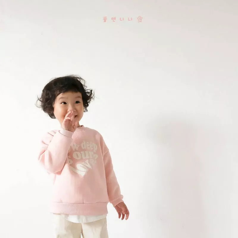 Paul & Nina - Korean Children Fashion - #kidzfashiontrend - Heart Fleece Sweatshirt - 8