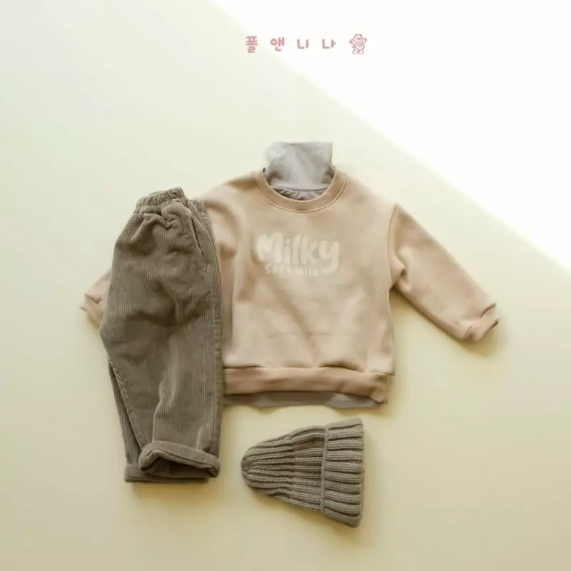 Paul & Nina - Korean Children Fashion - #littlefashionista - Milk Sweatshirt