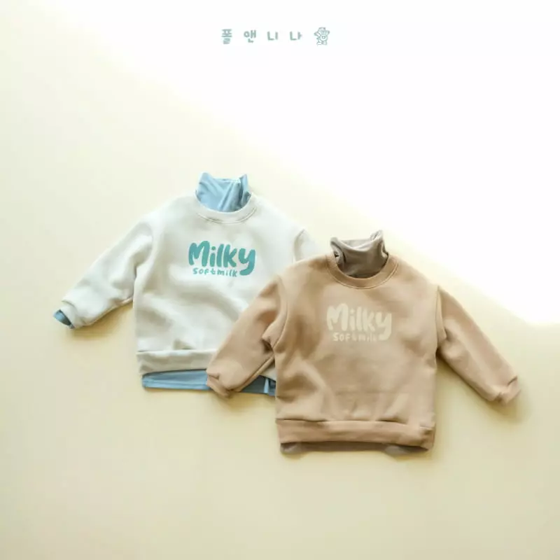 Paul & Nina - Korean Children Fashion - #minifashionista - Milk Sweatshirt - 3