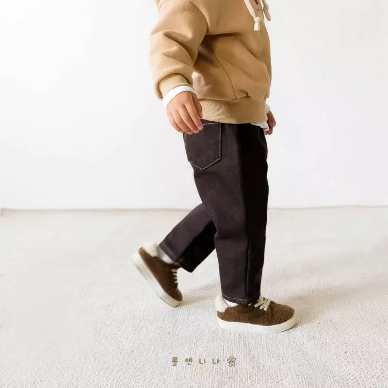 Paul & Nina - Korean Children Fashion - #minifashionista - Fleece Non Fade Jeans - 8