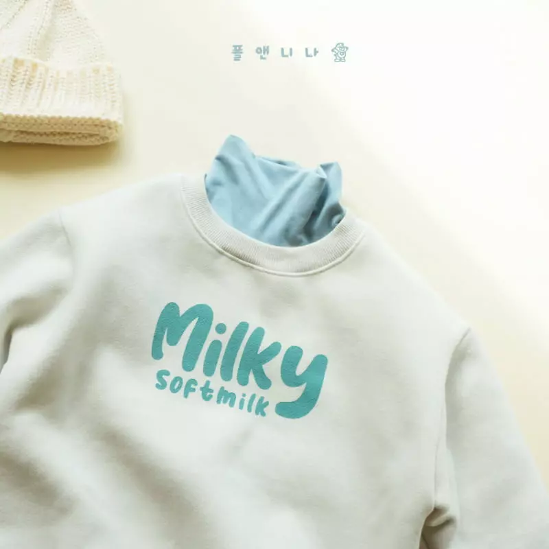 Paul & Nina - Korean Children Fashion - #minifashionista - Milk Sweatshirt - 4