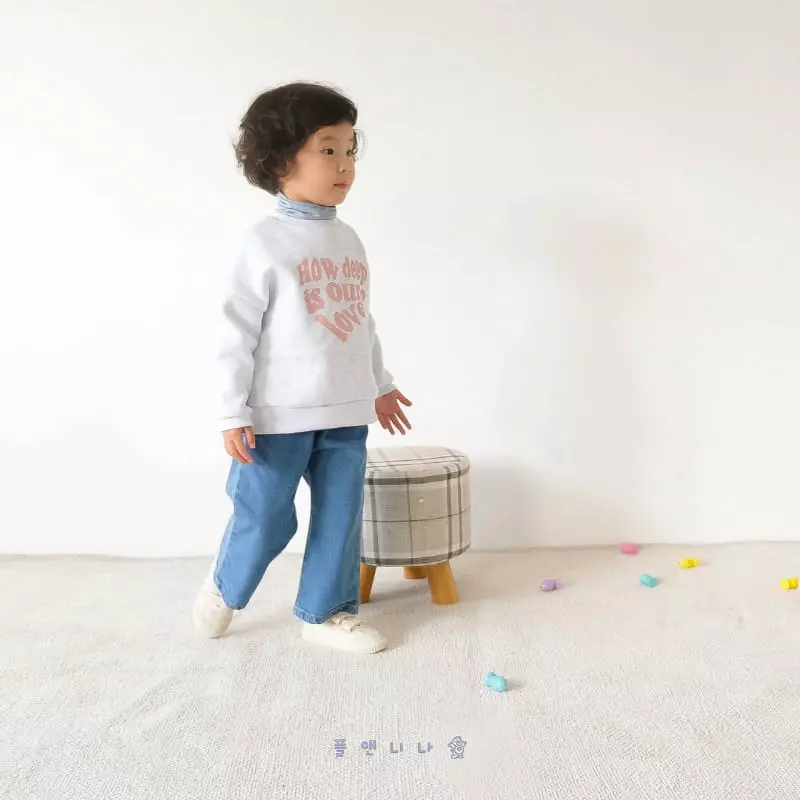 Paul & Nina - Korean Children Fashion - #prettylittlegirls - Fleece Straight Jeans - 10