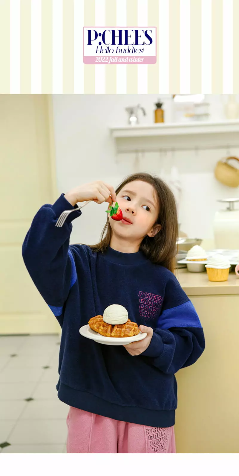 Peach-Cream - Korean Junior Fashion - #magicofchildhood - Hinnon Sweatshirt
