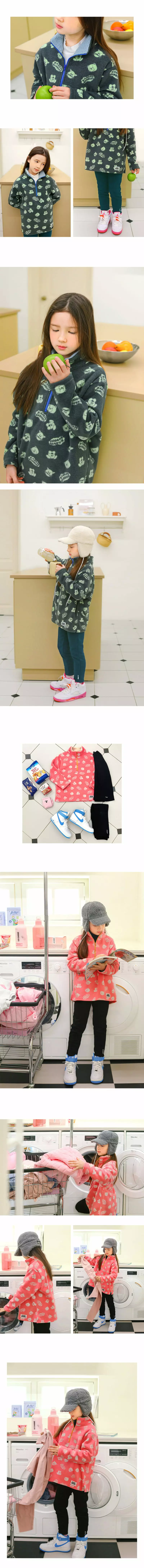 Peach-Cream - Korean Junior Fashion - #stylishchildhood - Burdie Half Zip-up - 2