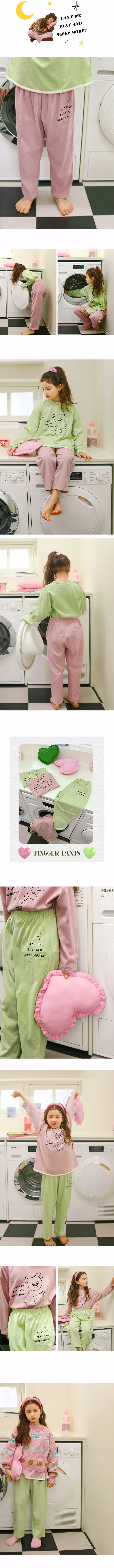 Peach-Cream - Korean Junior Fashion - #toddlerclothing - Finger Pants - 2
