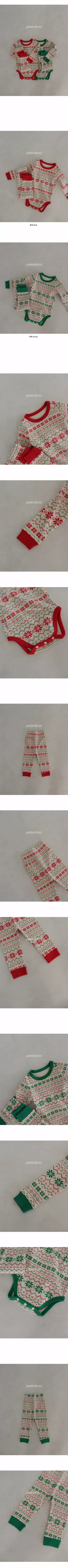 Peekaboo - Korean Baby Fashion - #babyboutique - Merry Bodysuit Set - 4