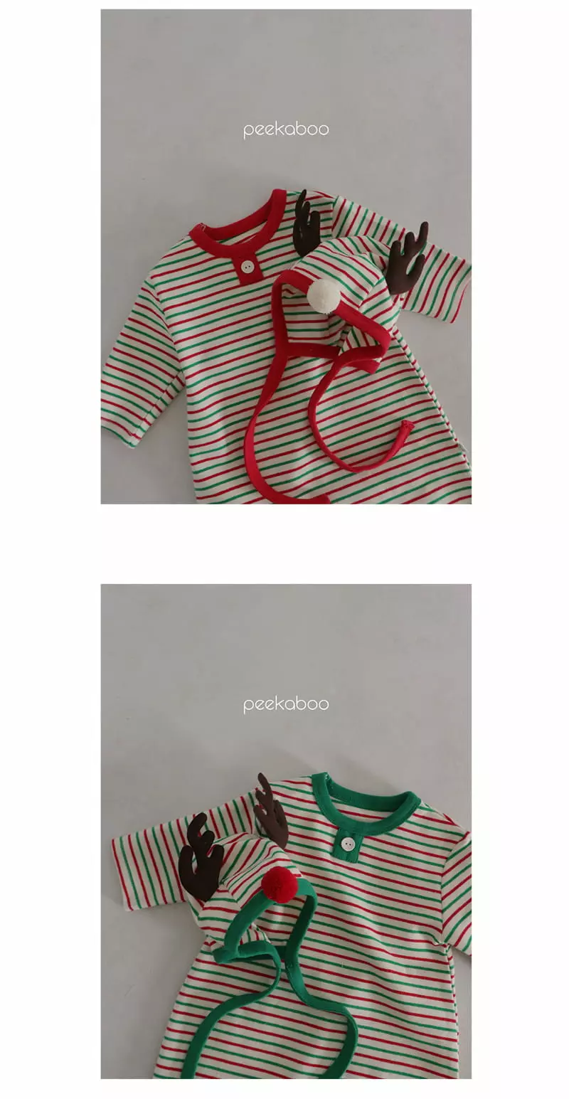 Peekaboo - Korean Baby Fashion - #babyoutfit - Christmas Bodysuit - 5