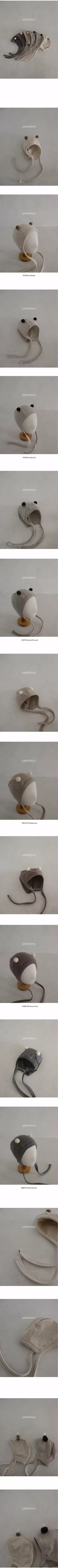 Peekaboo - Korean Baby Fashion - #onlinebabyshop - Ddiddi Bear Bonnet - 3