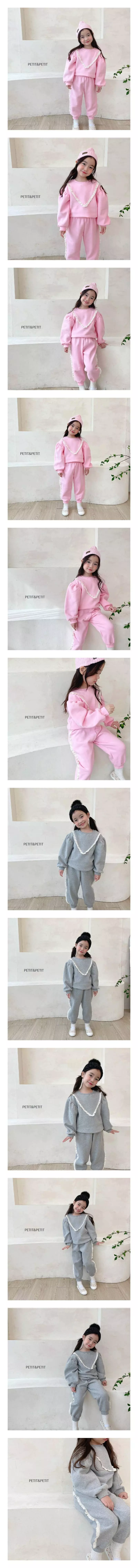 Petit & Petit - Korean Children Fashion - #kidzfashiontrend - Lace Top Bottom Set