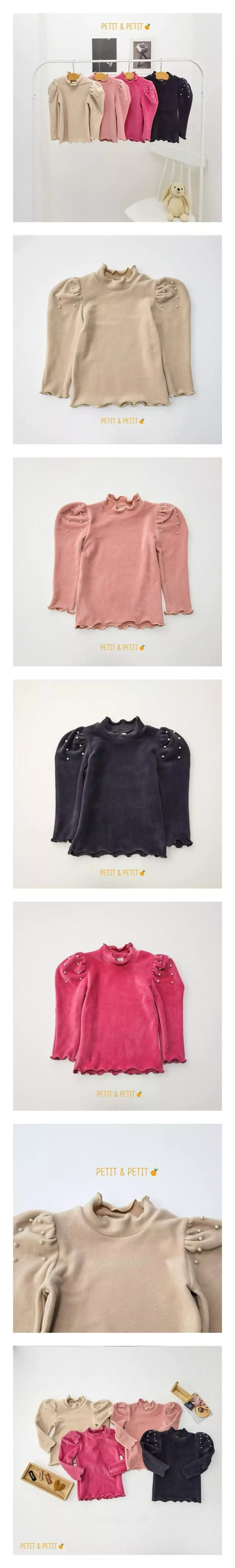 Petit & Petit - Korean Children Fashion - #todddlerfashion - Pearl Puff Tee
