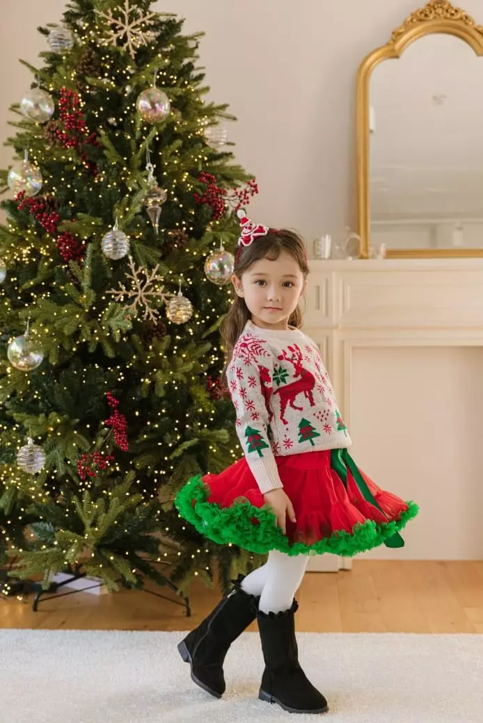 Pink Berry - Korean Children Fashion - #magicofchildhood - Rudolf Knit Tee - 8
