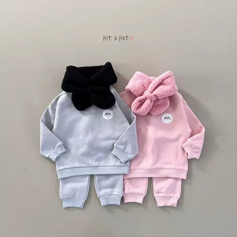 Pitapat - Korean Baby Fashion - #babyboutique - Baby Fleece Top Bottom Set - 11