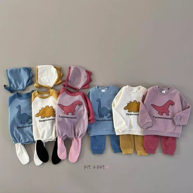 Pitapat - Korean Baby Fashion - #babyboutique - Dino Fleece Bodysuit - 9