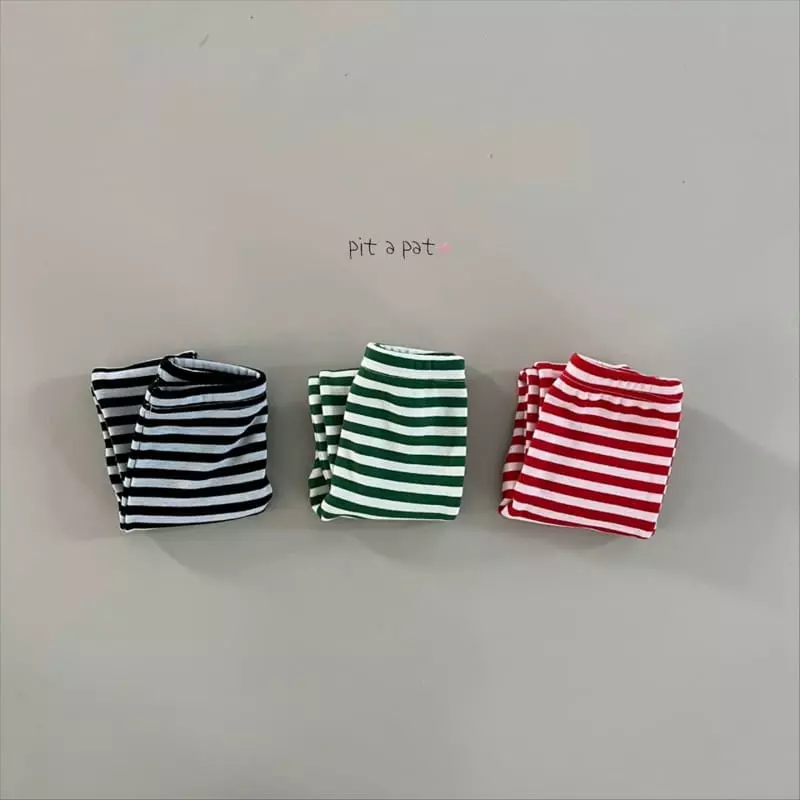 Pitapat - Korean Baby Fashion - #babyboutiqueclothing - Bbosong Stripes Foot Leggings - 7