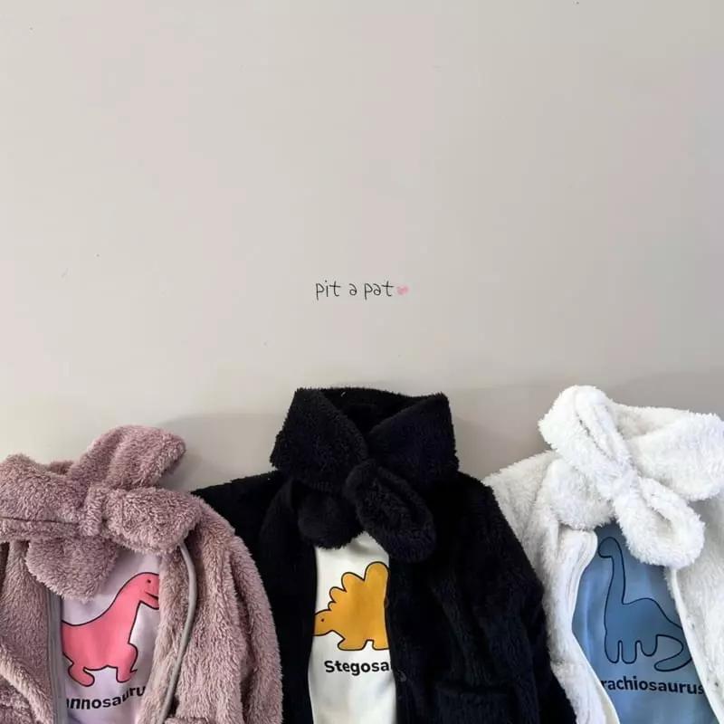 Pitapat - Korean Baby Fashion - #babyboutiqueclothing - Dino Fleece Bodysuit - 10