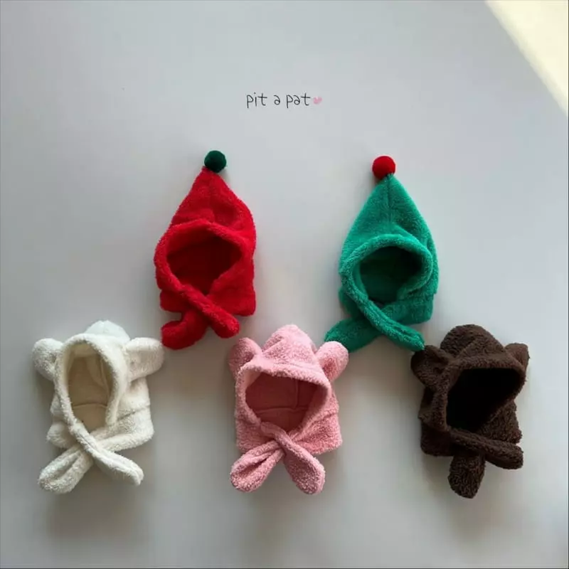 Pitapat - Korean Baby Fashion - #babyboutiqueclothing - Santa Hoody Neck Warmer - 5