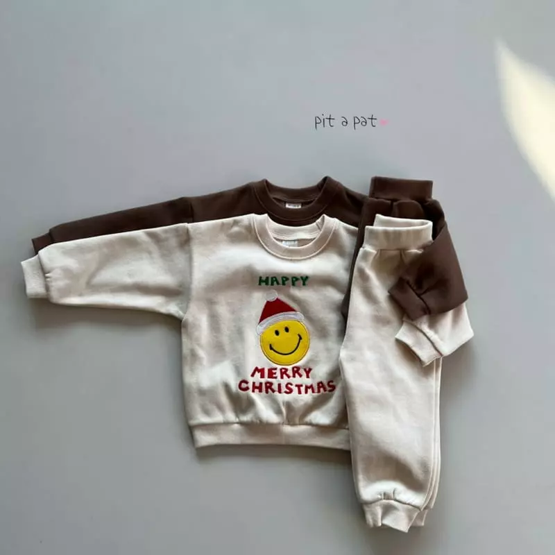 Pitapat - Korean Baby Fashion - #babyclothing - Happy Smile Fleece Top Bottom Set