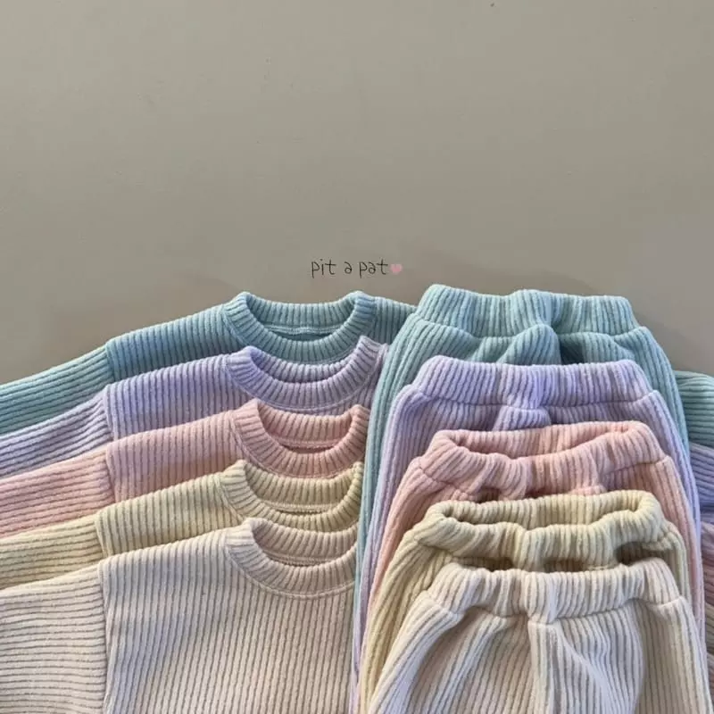 Pitapat - Korean Baby Fashion - #babyfashion - Cloud Knit Top Bottom Set - 2