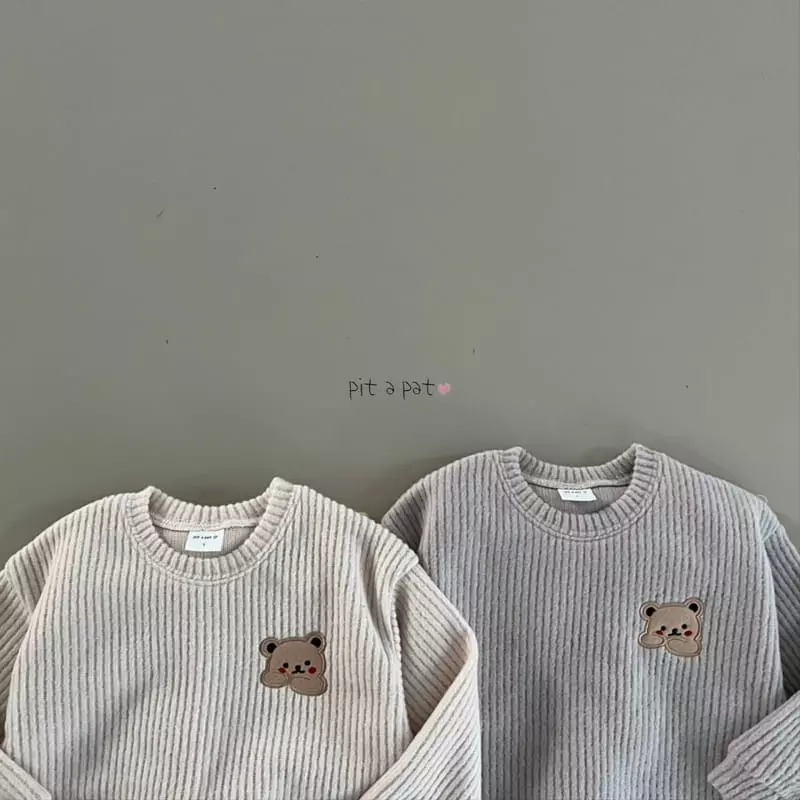 Pitapat - Korean Baby Fashion - #babyfashion - What you Bear Knit Top Bottom Set