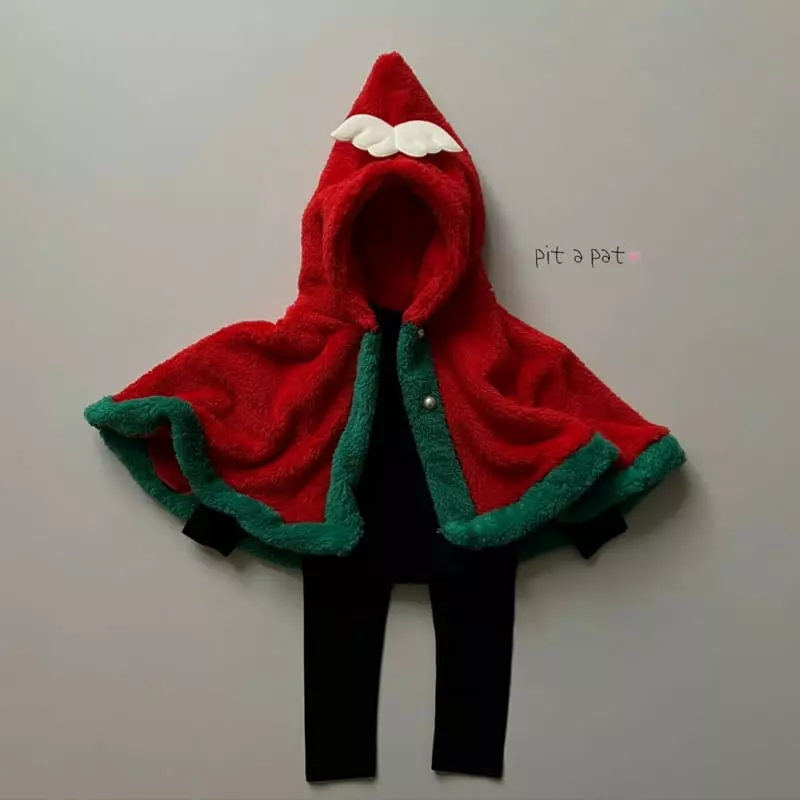Pitapat - Korean Baby Fashion - #babyfashion - Christmas Cape - 6
