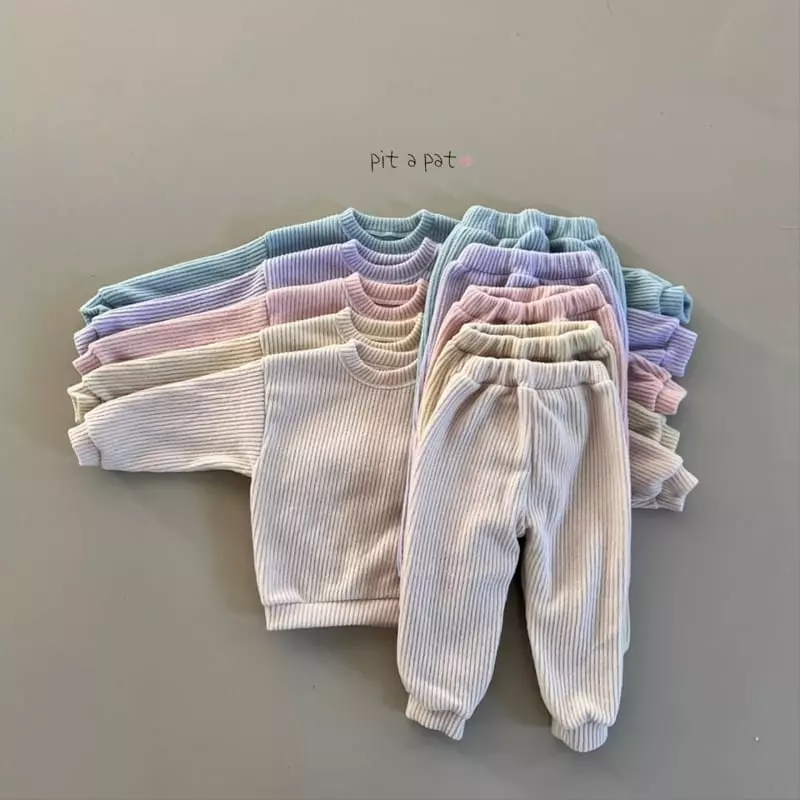 Pitapat - Korean Baby Fashion - #babyfever - Cloud Knit Top Bottom Set - 3